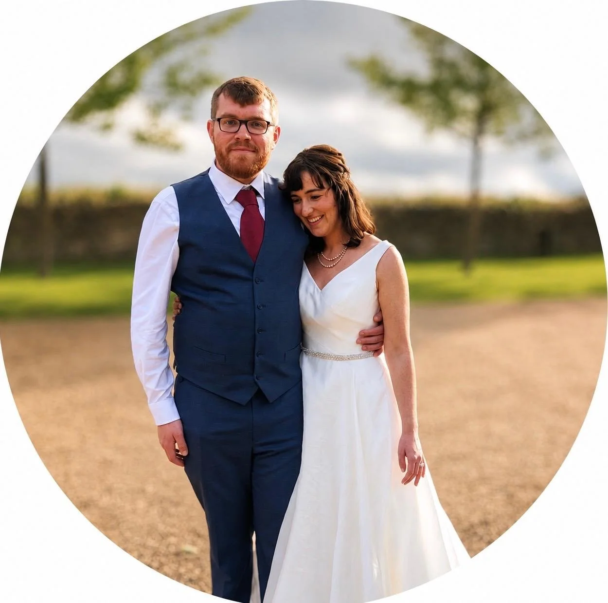 A newlywed couple, wife, husband, groom, bride