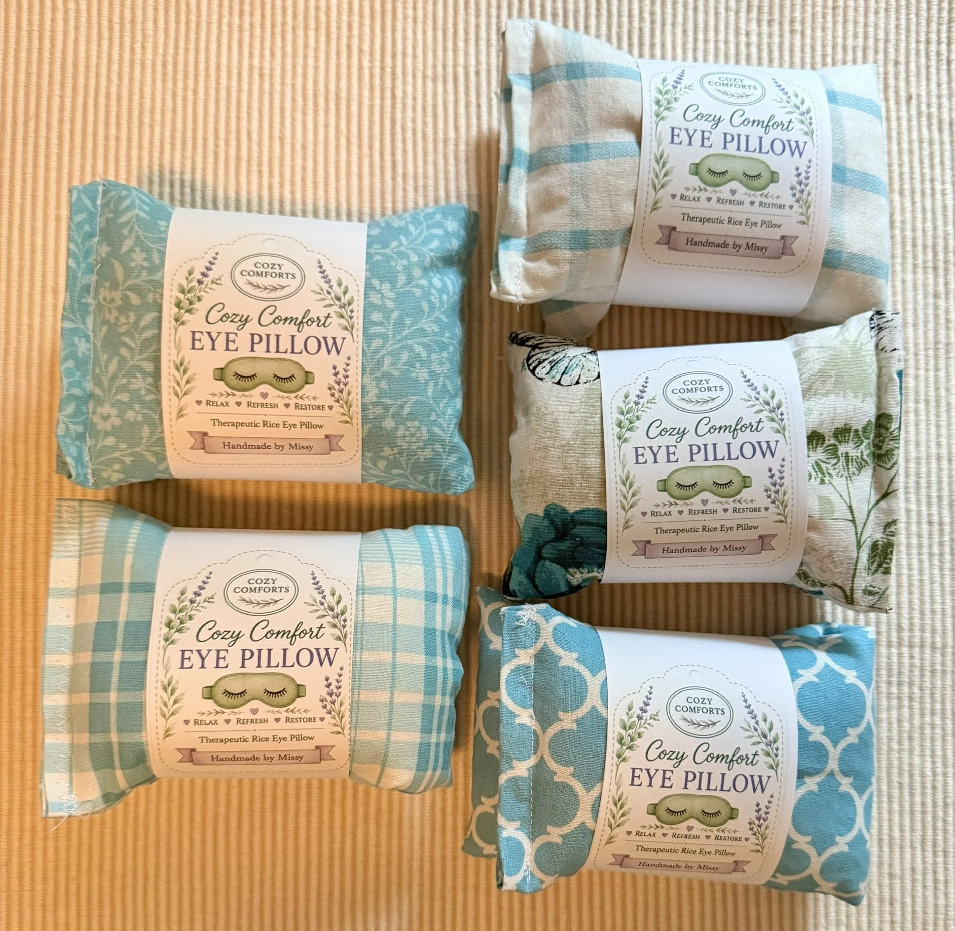 Light Blue Eye Pillow (3.5x10, 9+ oz)