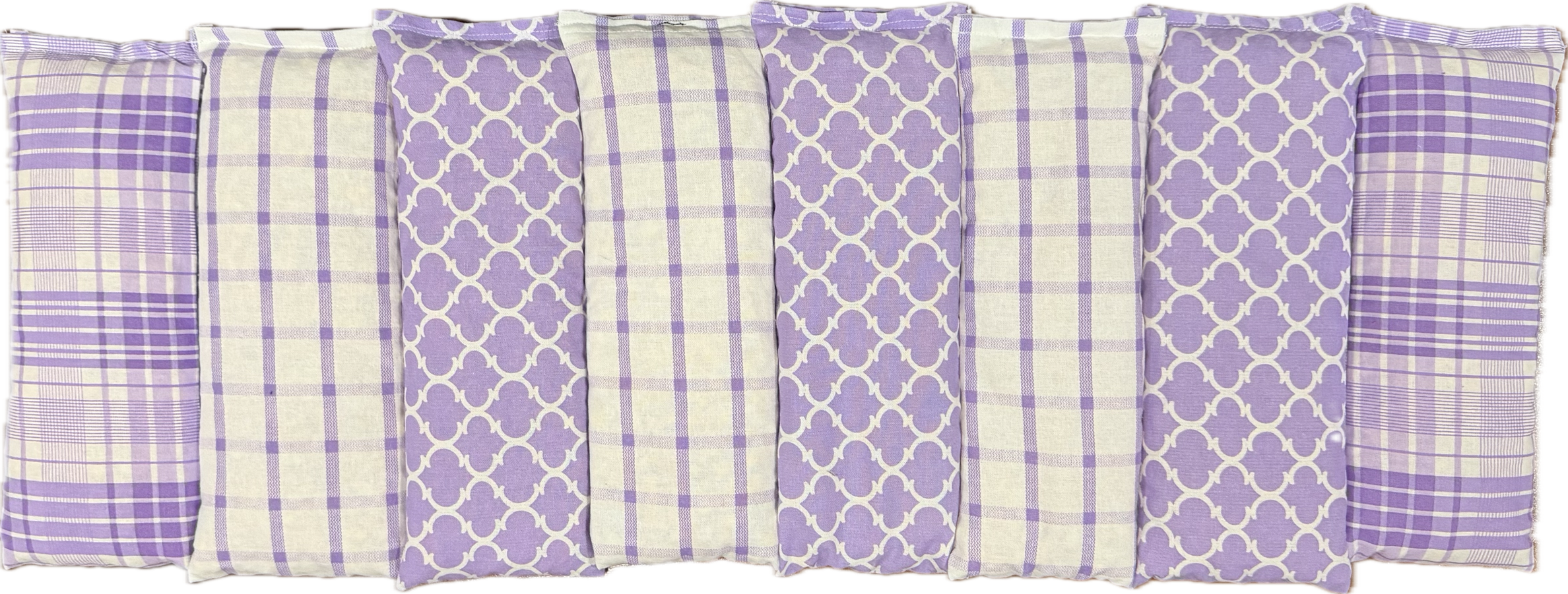 White & Lilac Single Section Corn Bags