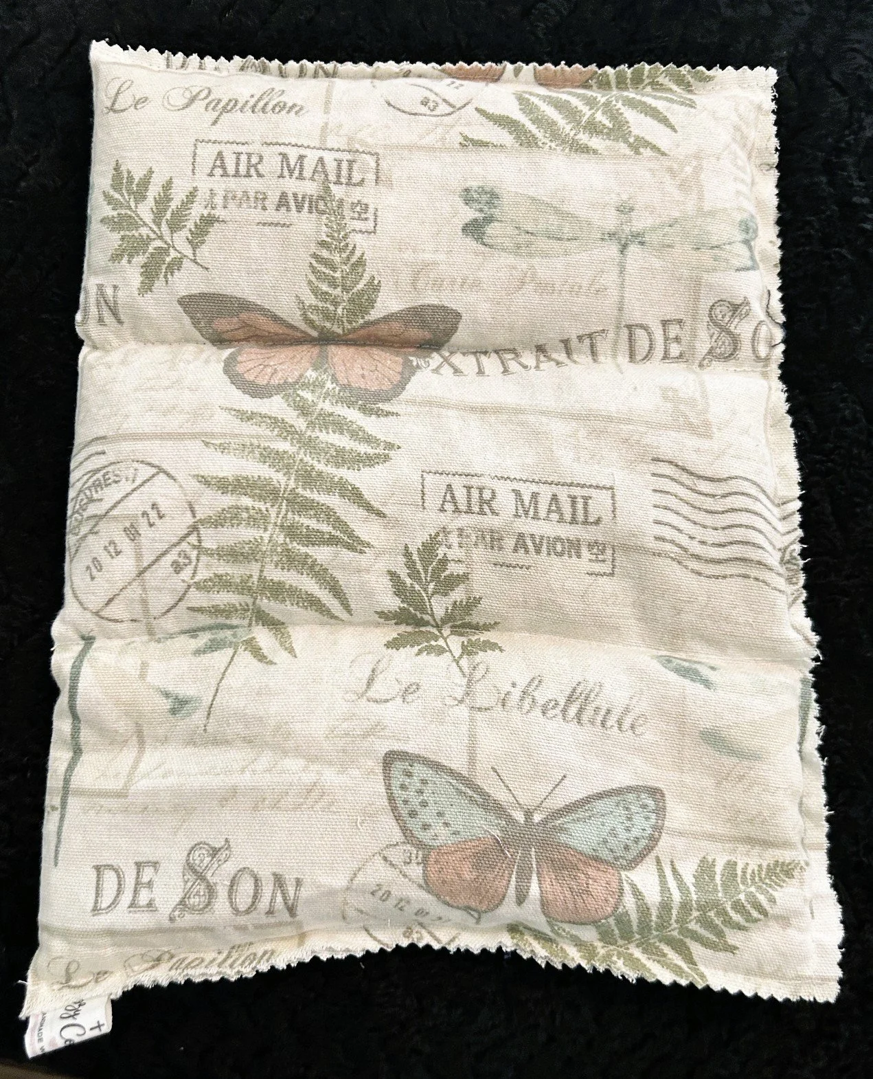 Butterflies Air Mail Duck Cloth Three-Section Corn Bag