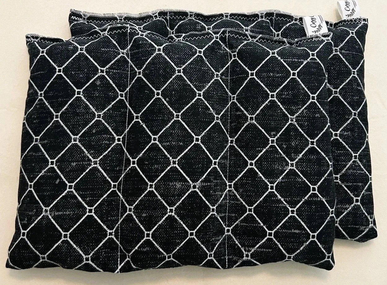 Blue Geo Mesh Design Three-Section Corn Bag
