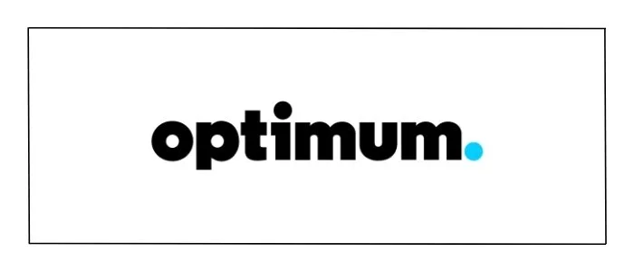 The word 'optimum' in bold black font with a blue period at the end, on a white background.