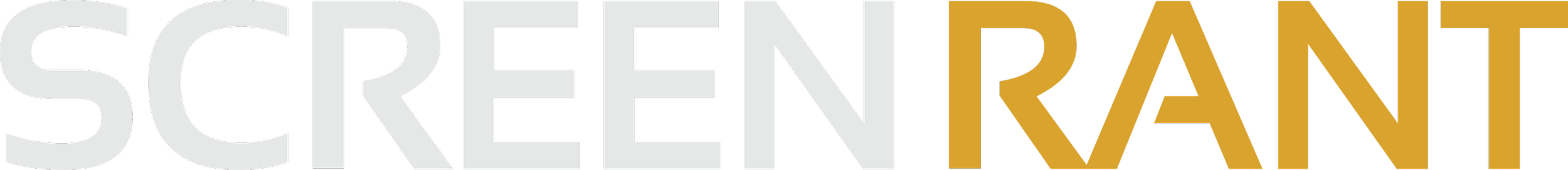 Logo with the words 'SCREEN RANT' in bold letters, with 'SCREEN' in gray and 'RANT' in gold.