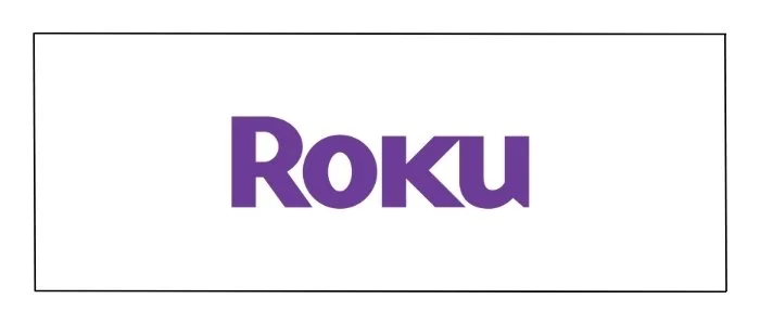 Roku logo in purple text on a white background