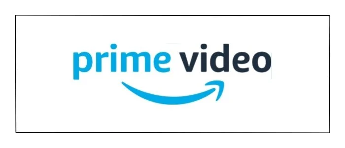 Prime Video logo with blue and black text and a curved arrow.