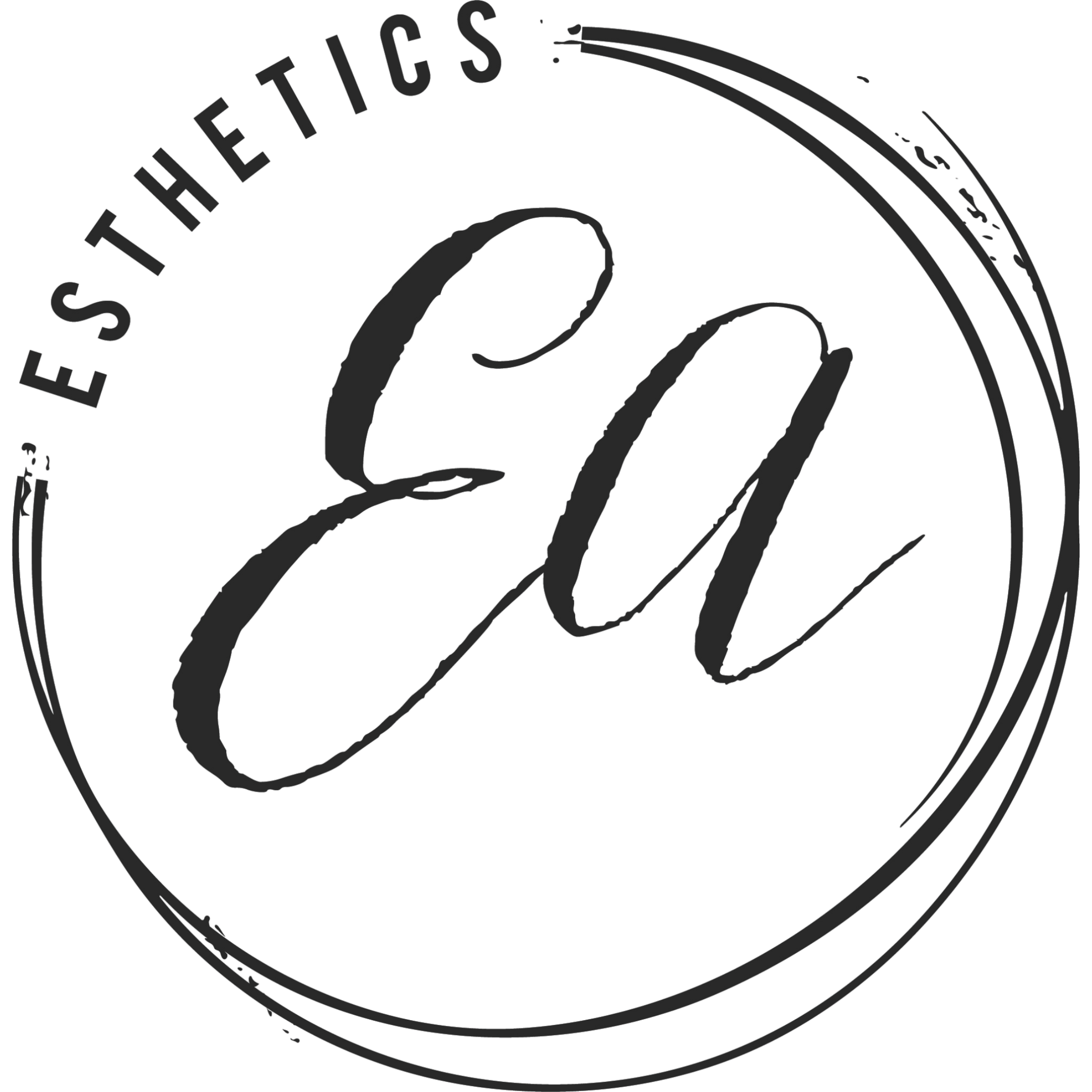 Emily Anne Esthetics circle logo in black.