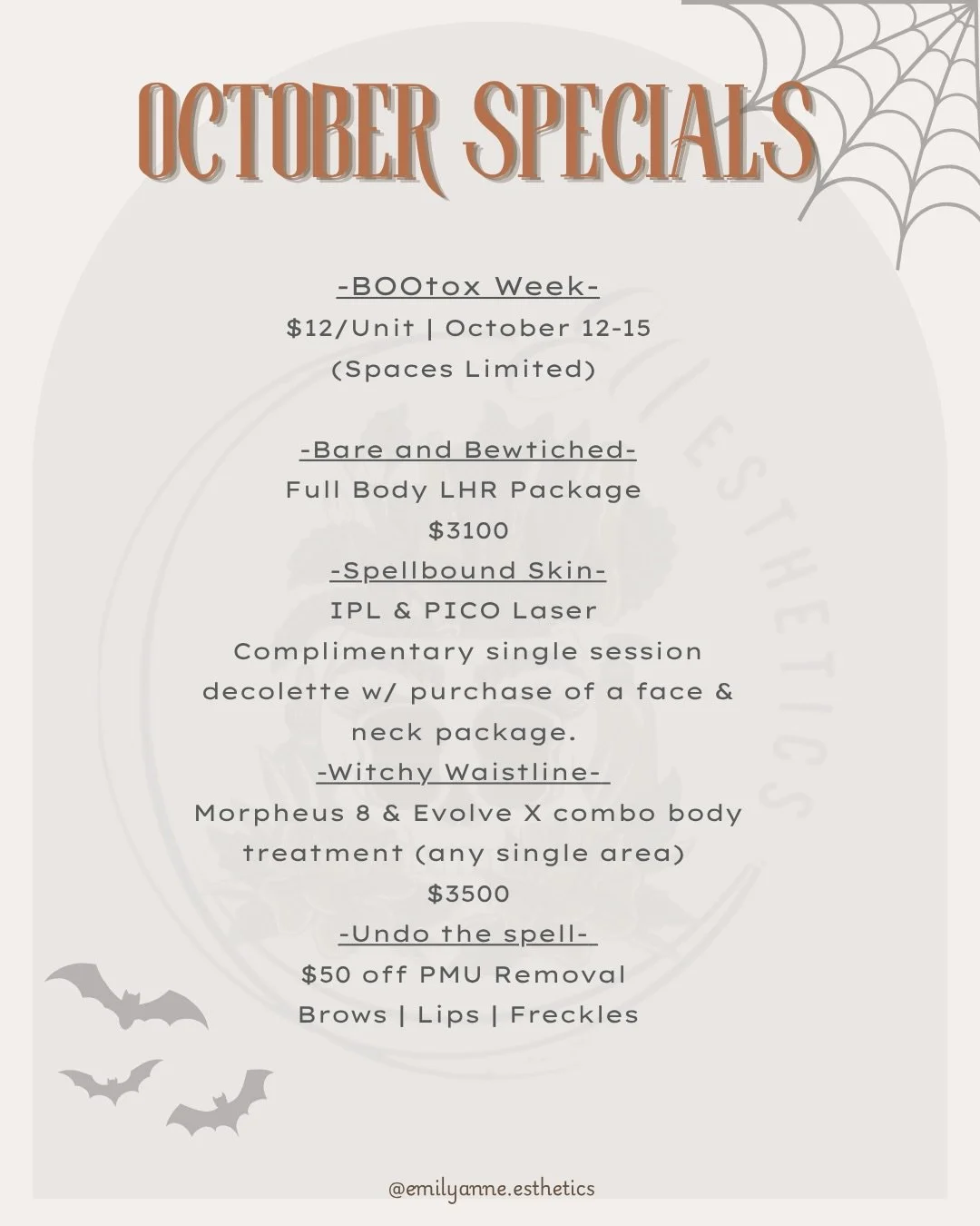 We&rsquo;re halfway through the sPoOkY season 👻 

Have you scheduled your fall treatments yet!? ⚡️ 
________

🗓️book your appointment using the link in bio 
________

🍒: payment plans available for services over $300 through @withcherryus
🛒 Onlin