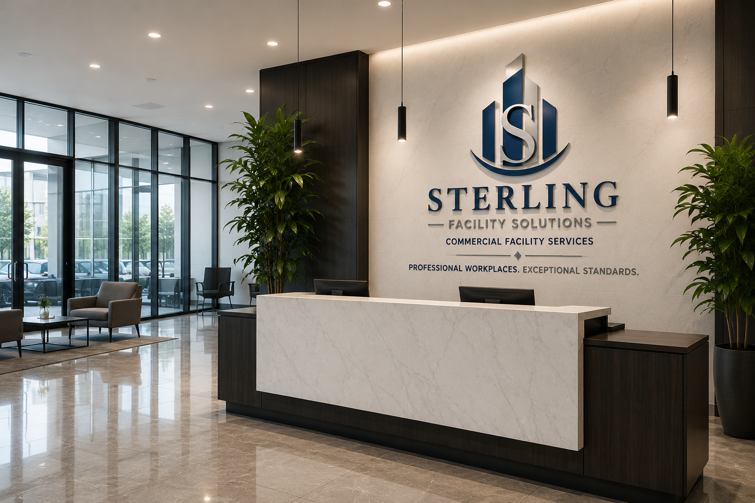 Sterling Facility Solutions commercial facility reception area in the Twin Cities.