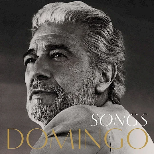 Album cover of Songs by Plácido Domingo, featuring a close-up portrait of Plácido Domingo in profile.