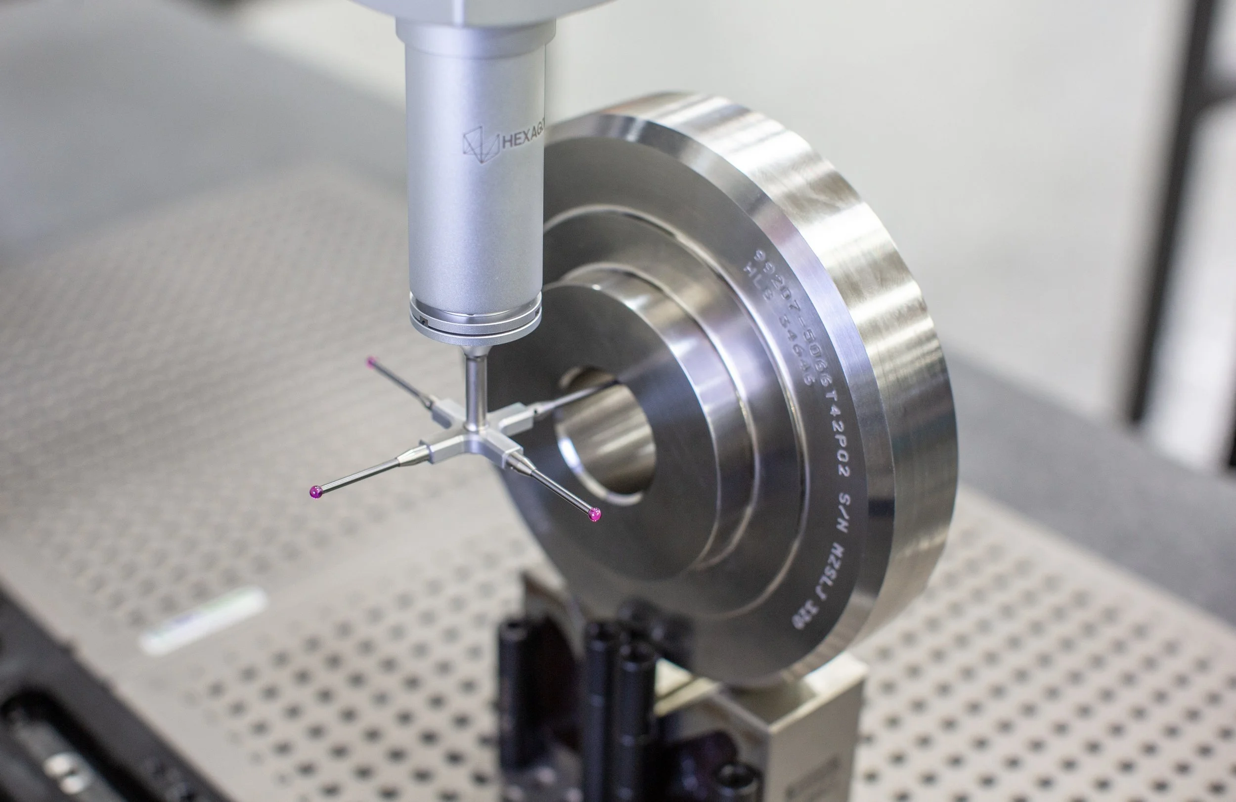 Precision inspection of a machined cylindrical component
