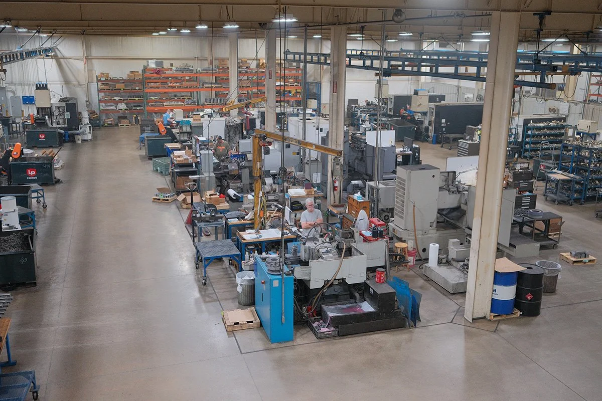 Centurion Metalworks manufacturing floor with machining equipment and work areas