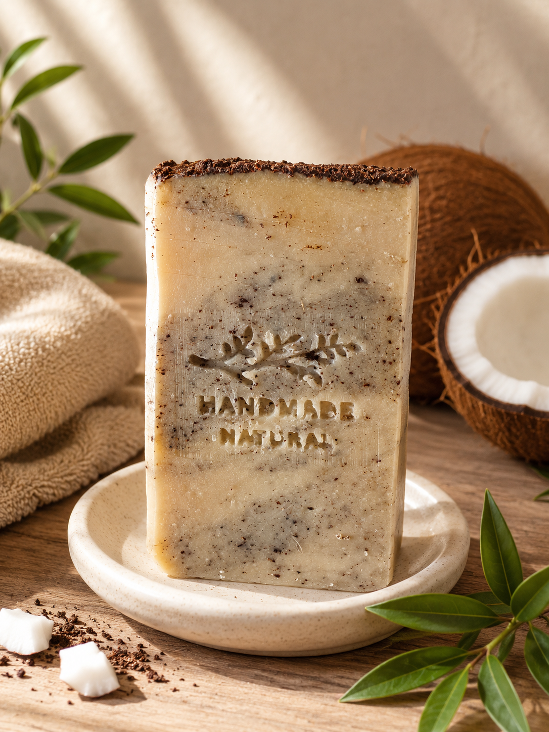 Savon Artisanal à l’Huile d’Olive & Noix de Coco