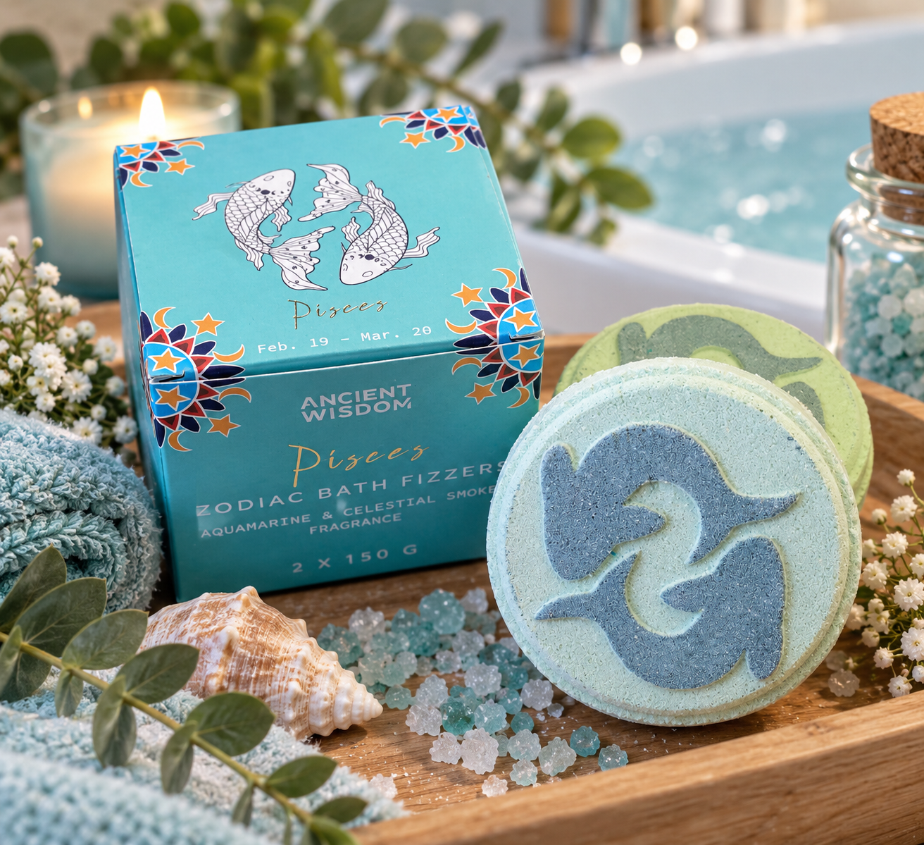 Coffret Bombe de Bain du Zodiaque – Poissons