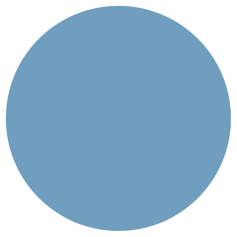 Solid blue circle on a black background.