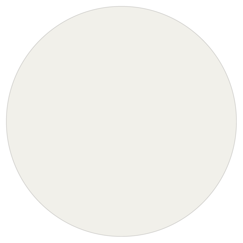 A light beige circular shape with a black border and some black text on the top left.