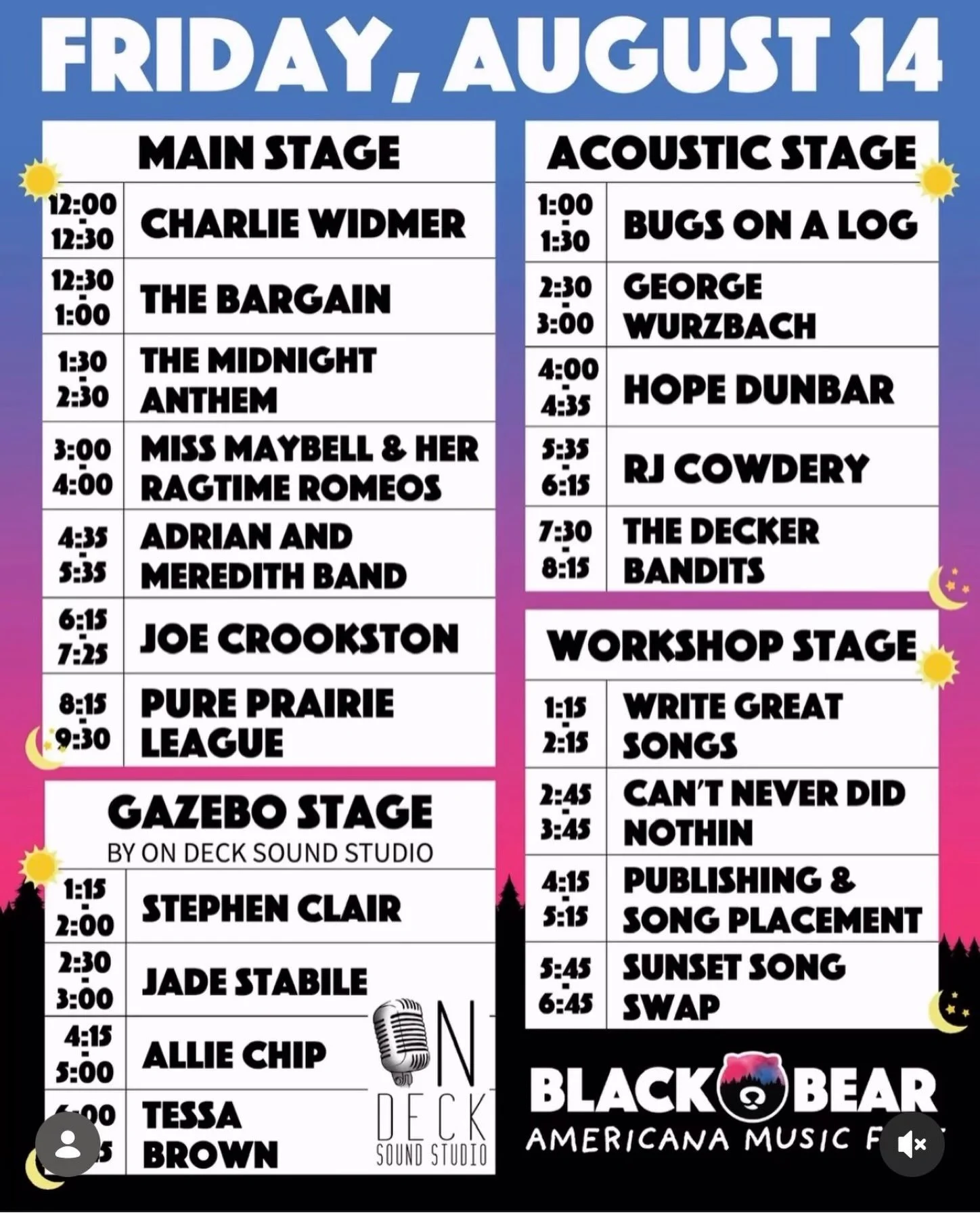 @blackbearfest 
Friday Aug 14