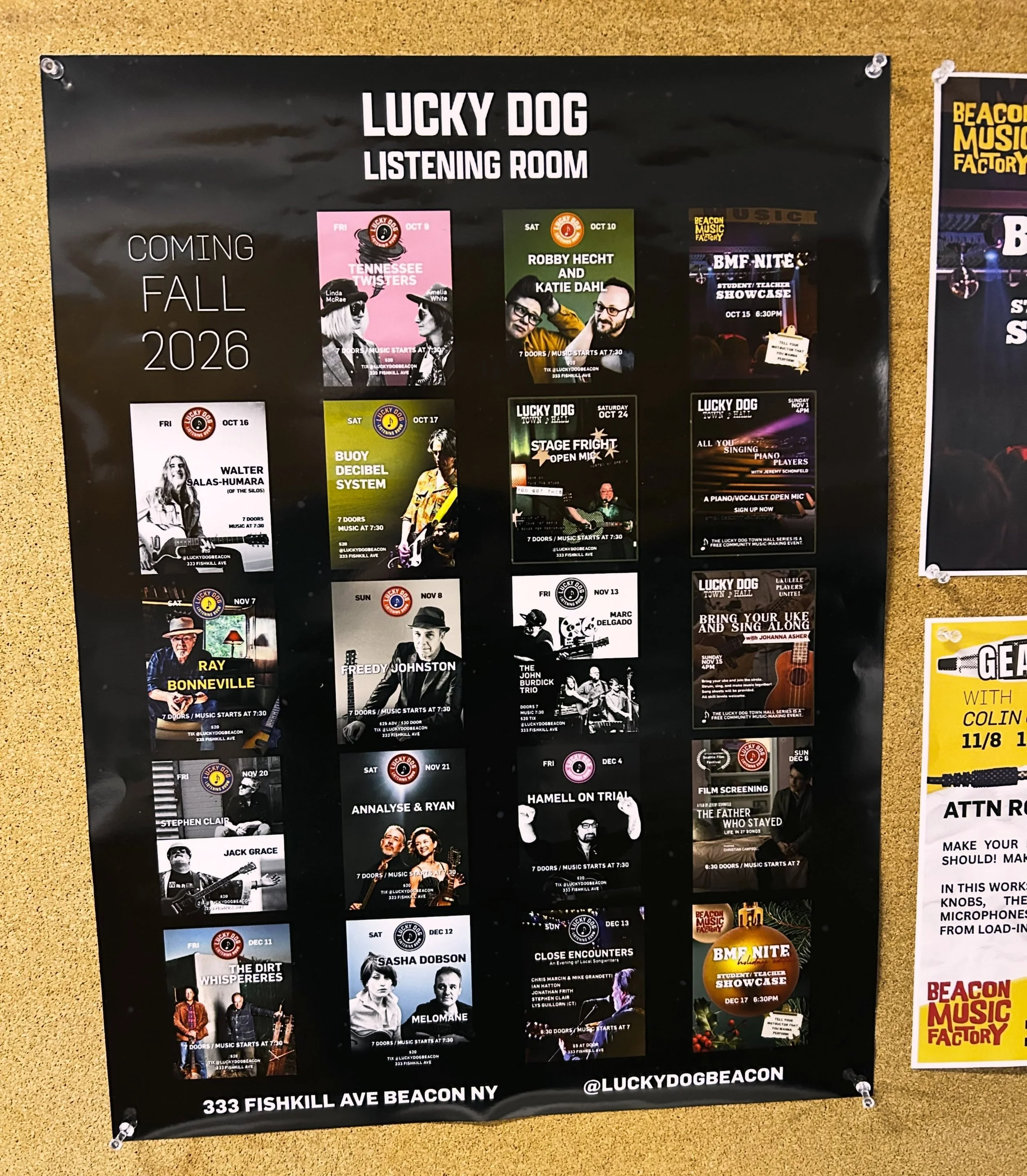 I couldn&rsquo;t be more proud of this.

@luckydogbeacon 
Lucky Dog in Beacon NY.  Sweetest little showplace place to see a show let&rsquo;s go. 
Tix on sale now 
visit our website to find out more 
these artists are worth it !