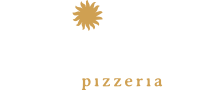 Verro Pizzeria logo with a gold sunburst above the text