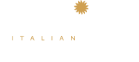Logo of Valenzo Italian, with a cursive font and a small sun icon above the letter 'V'