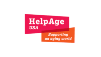 HelpAge USA logo on a red background with orange tag that says supporting an aging world