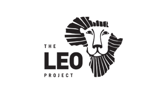 Logo for the Leo Project featuring a stylized lion's face with mane and text.