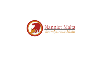 Logo of Nanniet Malta featuring a red hand and a globe, with text 'Nanniet Malta' and 'Grandparents Malta'.