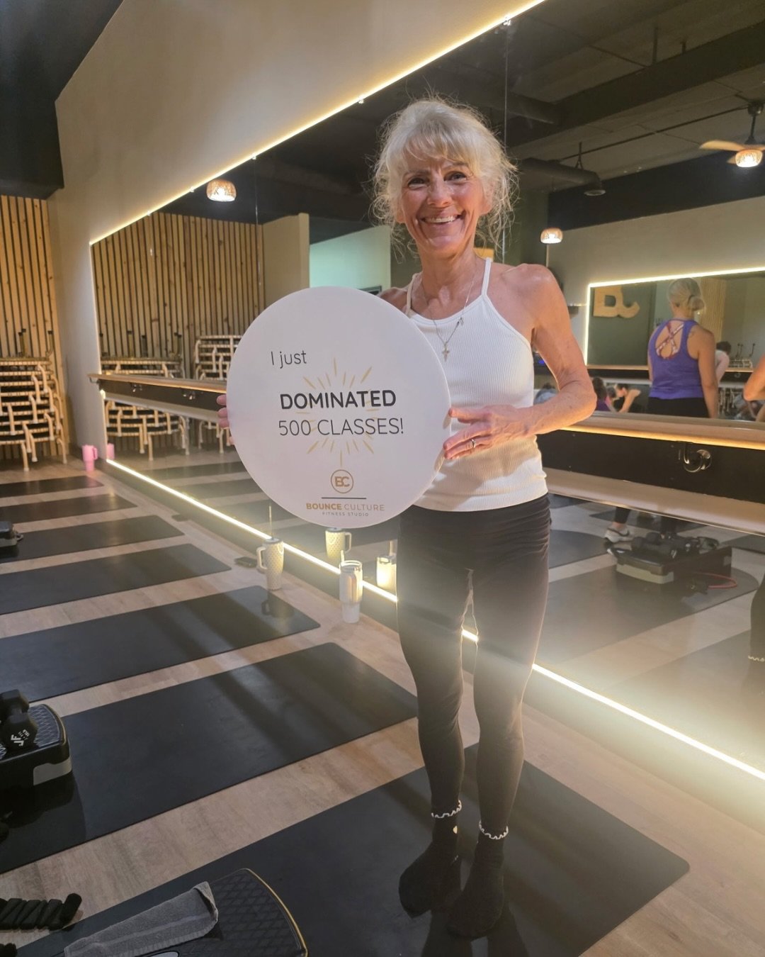 500 classes. 398 days. ONE ABSOLUTE ICON. 🔥

the commitment, the consistency, the strength &amp; a whole lotttt of showing up!!! for herself, for others &amp; for this community.

Donna, we are so lucky to have you as part of the culture &amp; even 