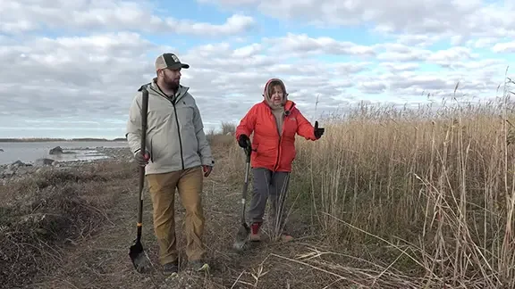 Myrle and Gavin Beach Shovels