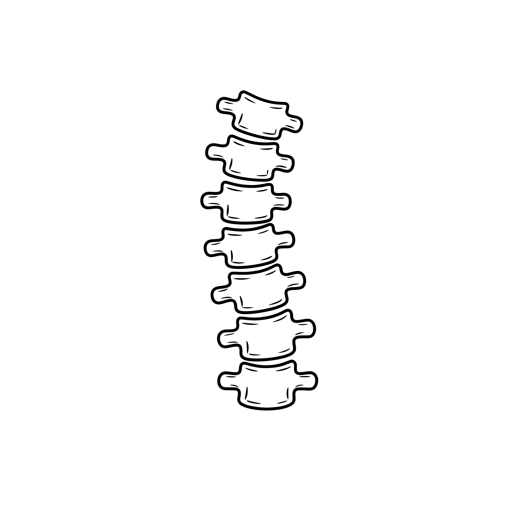 A black and white line drawing of a spiral staircase viewed from below.