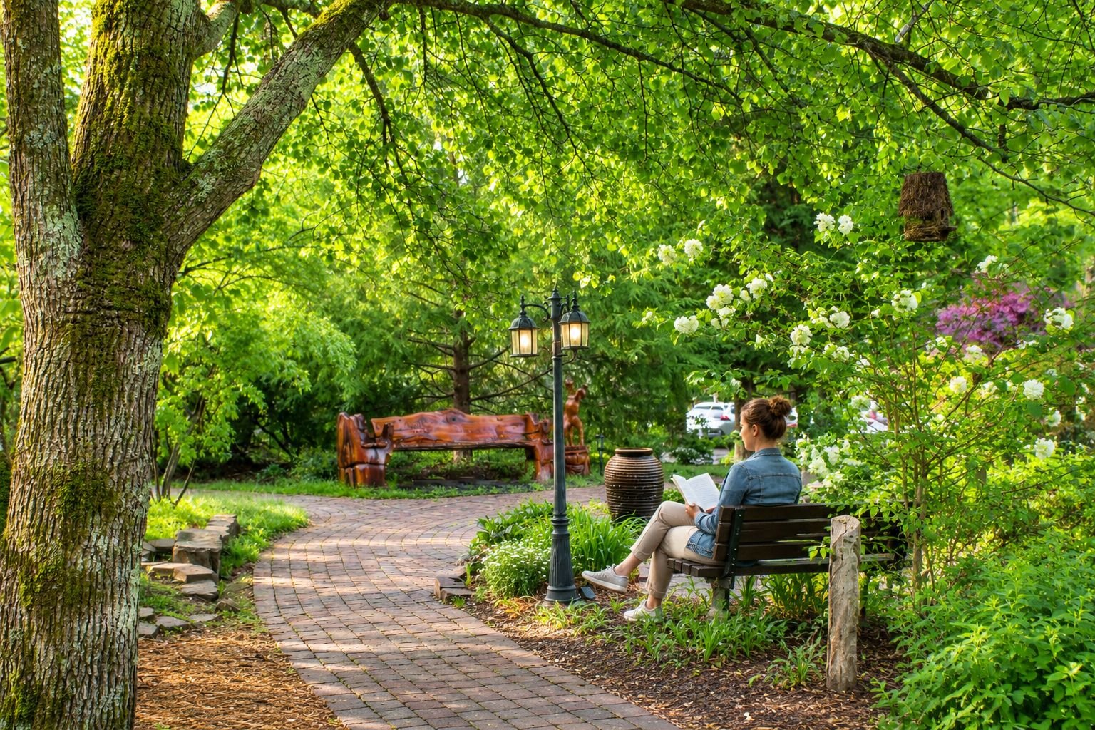 Garden Path Next To Deer Trail Group Lodge