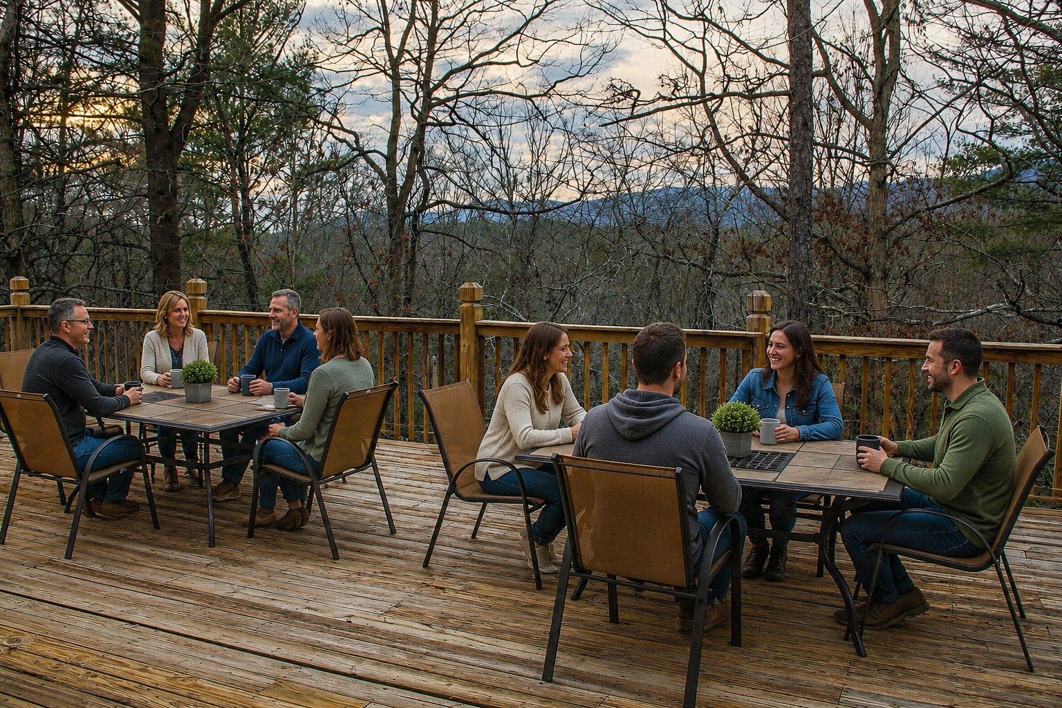 Seasonal mountain view from Mountain Laurel Inn