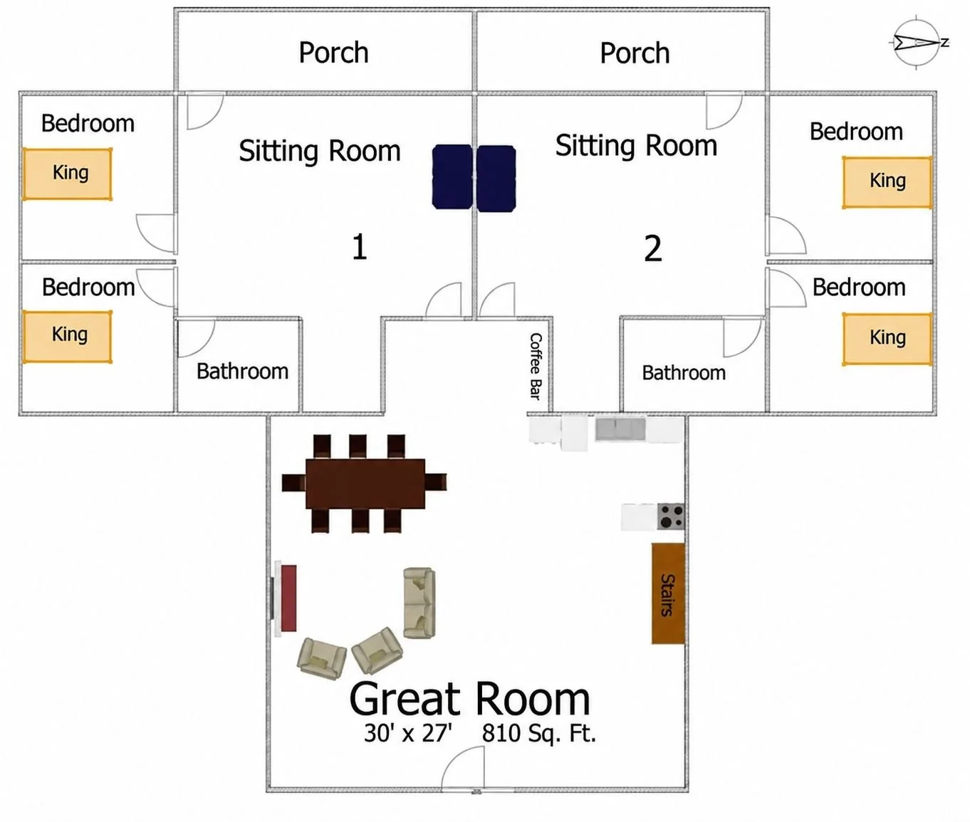 Eagles Nest Lodge Floor Plan - Main Floor