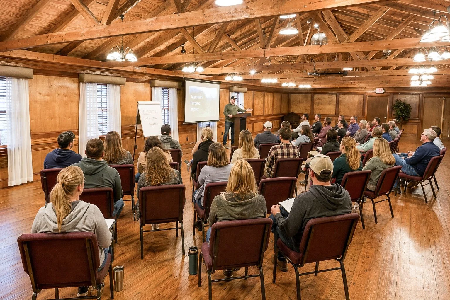 Group retreat meeting at Forrest Hills Resort in Dahlonega, Georgia