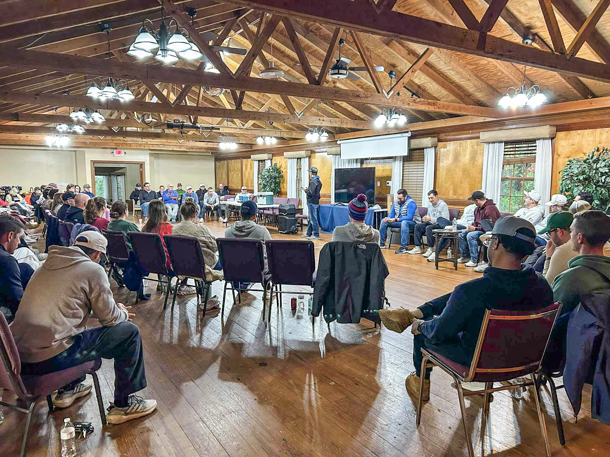 Large group retreat meeting room