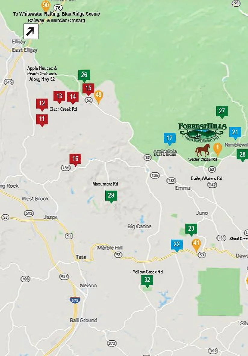 North Georgia Attractions - Dawsonville & Ellijay