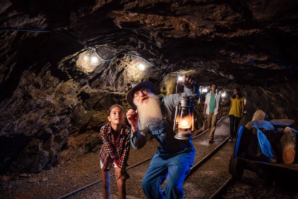 Underground gold mine tour at Consolidated Gold Mines