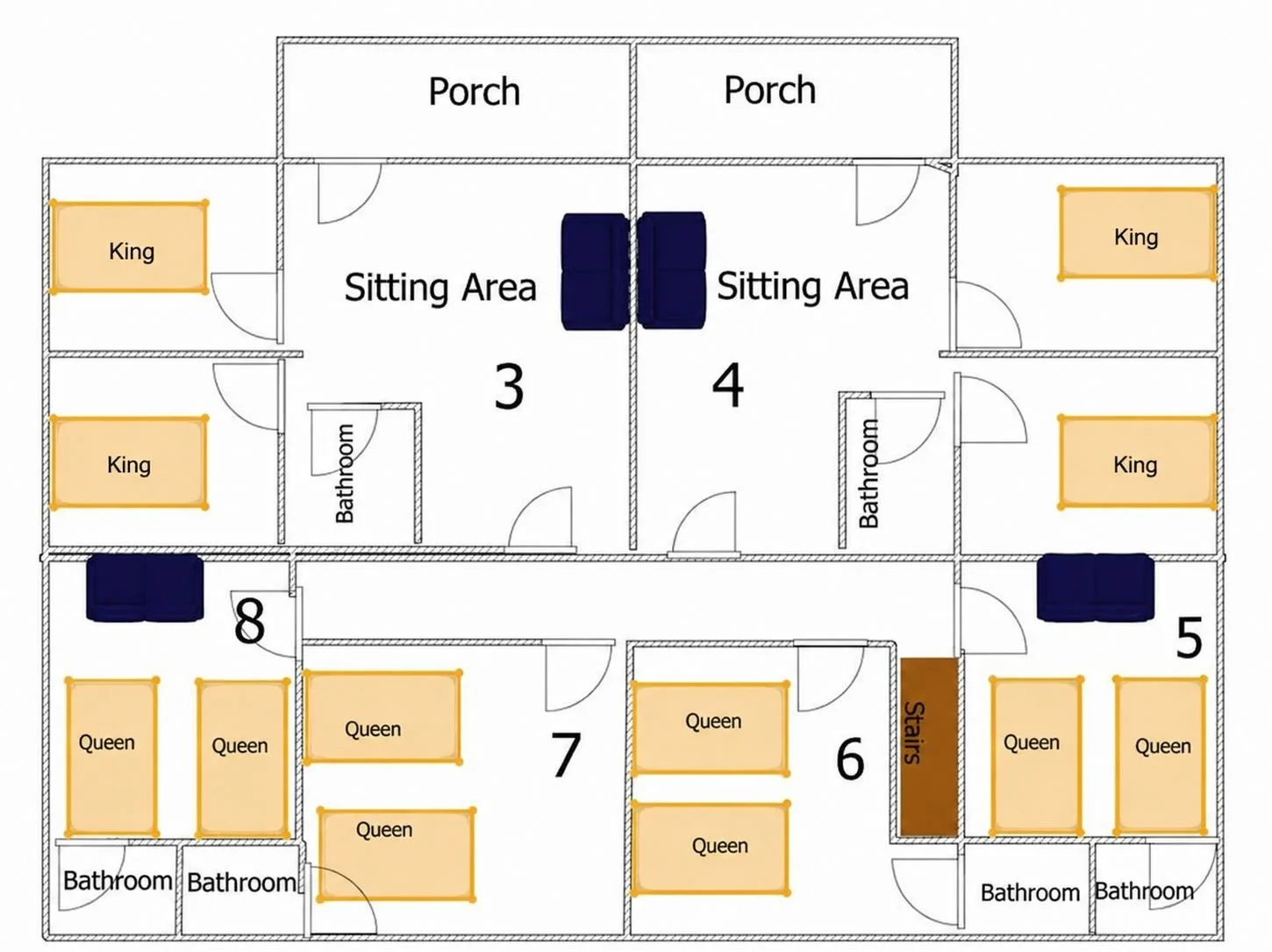 Eagles Nest Lodge Floor Plan - Downstairs