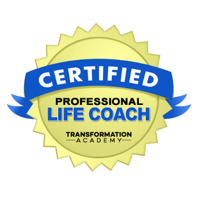 Coach Daniel's "Certified Professional Life Coach" badge from the  "Transformation Academy."