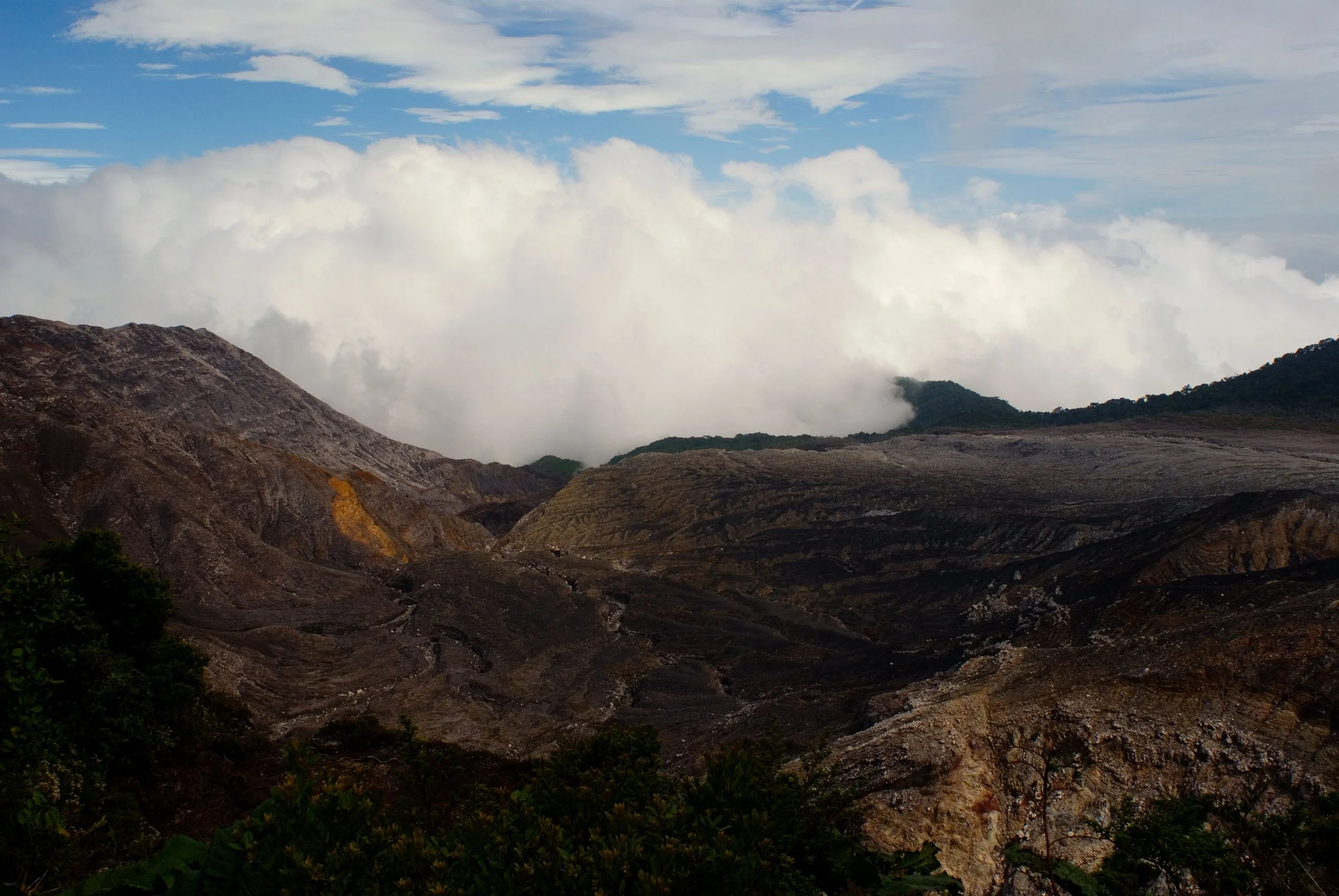 "Crater's Edge with Clouds", Poas Volcano National Park, San Isidro, Alajuela