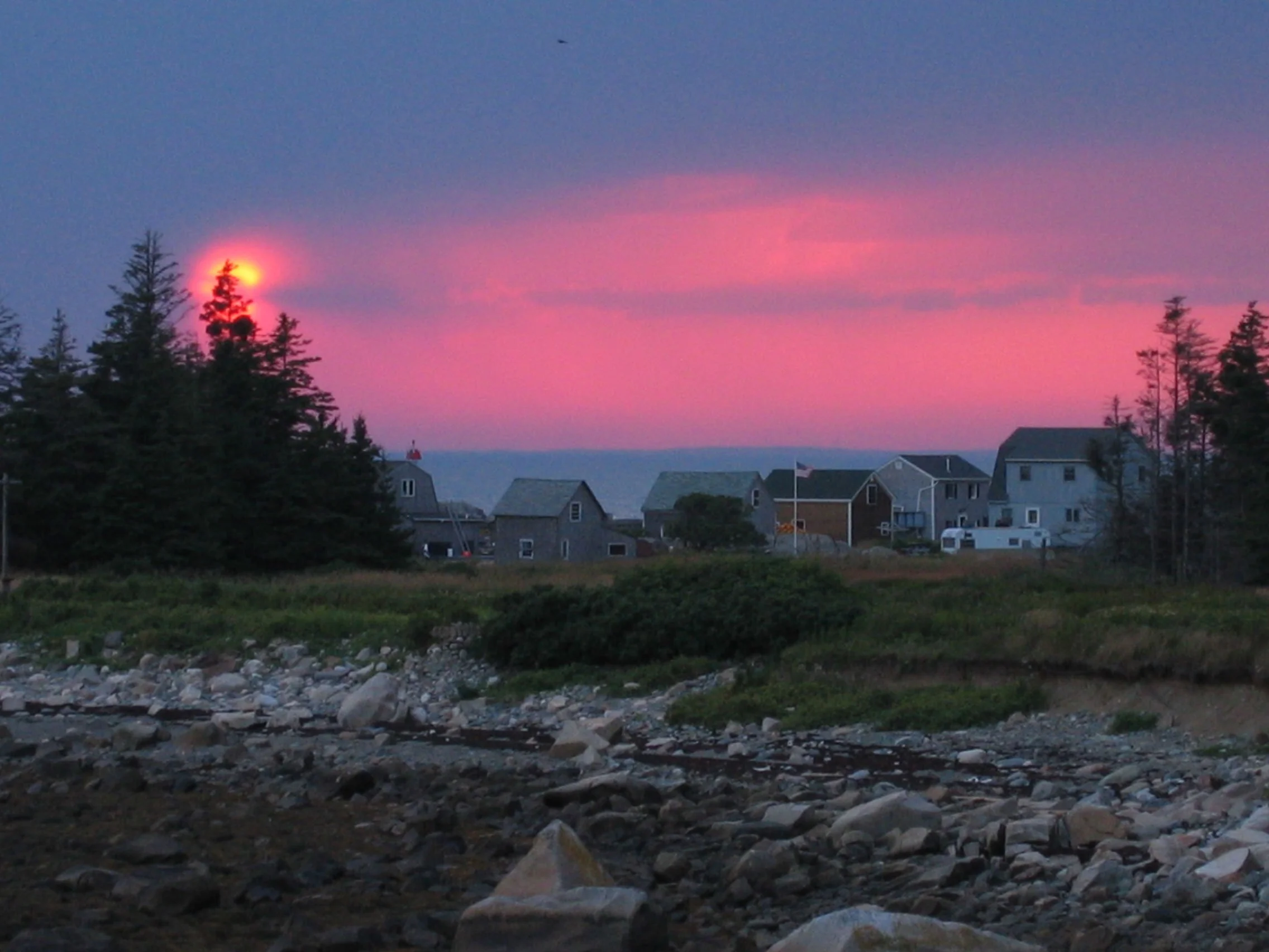"Sunset Over Seal Cove", Island of Criehaven, 2003