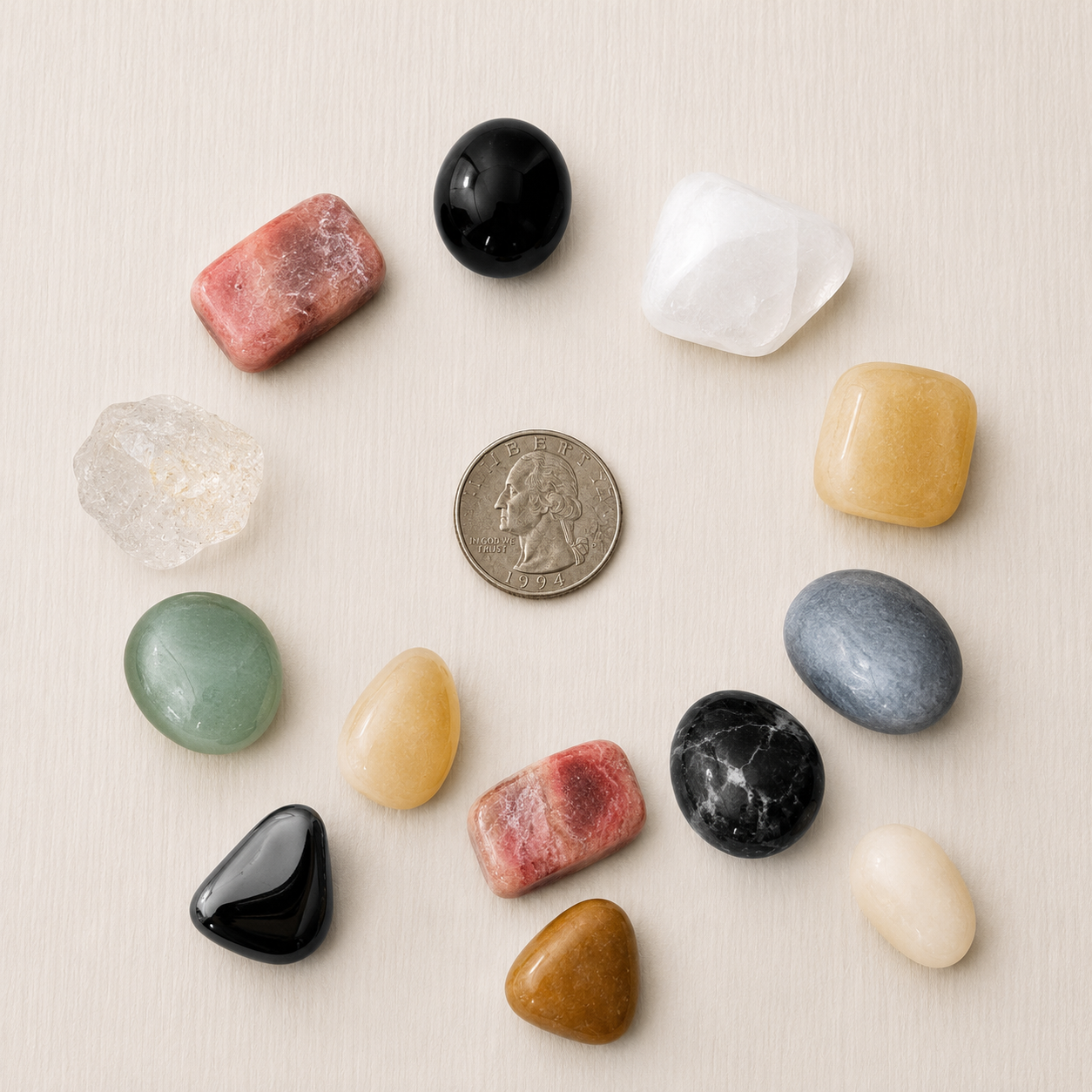 Crystal Tumbles, Raw, Shapes - Singles