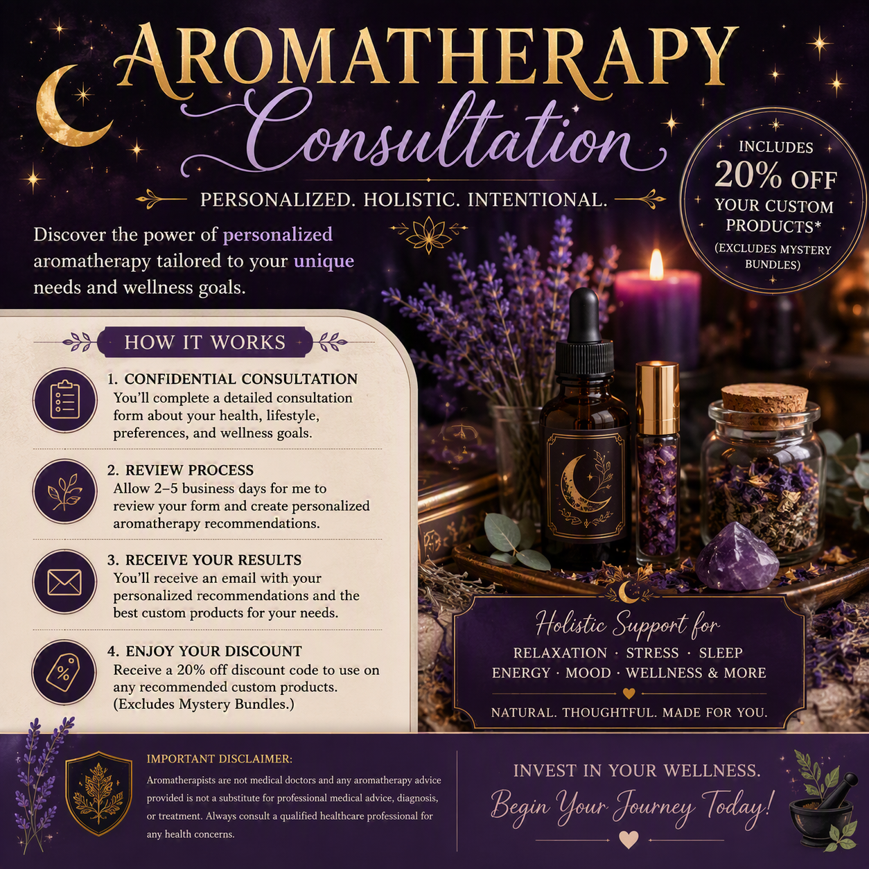 Custom Aromatherapy Consultation w/ Product Discount Code