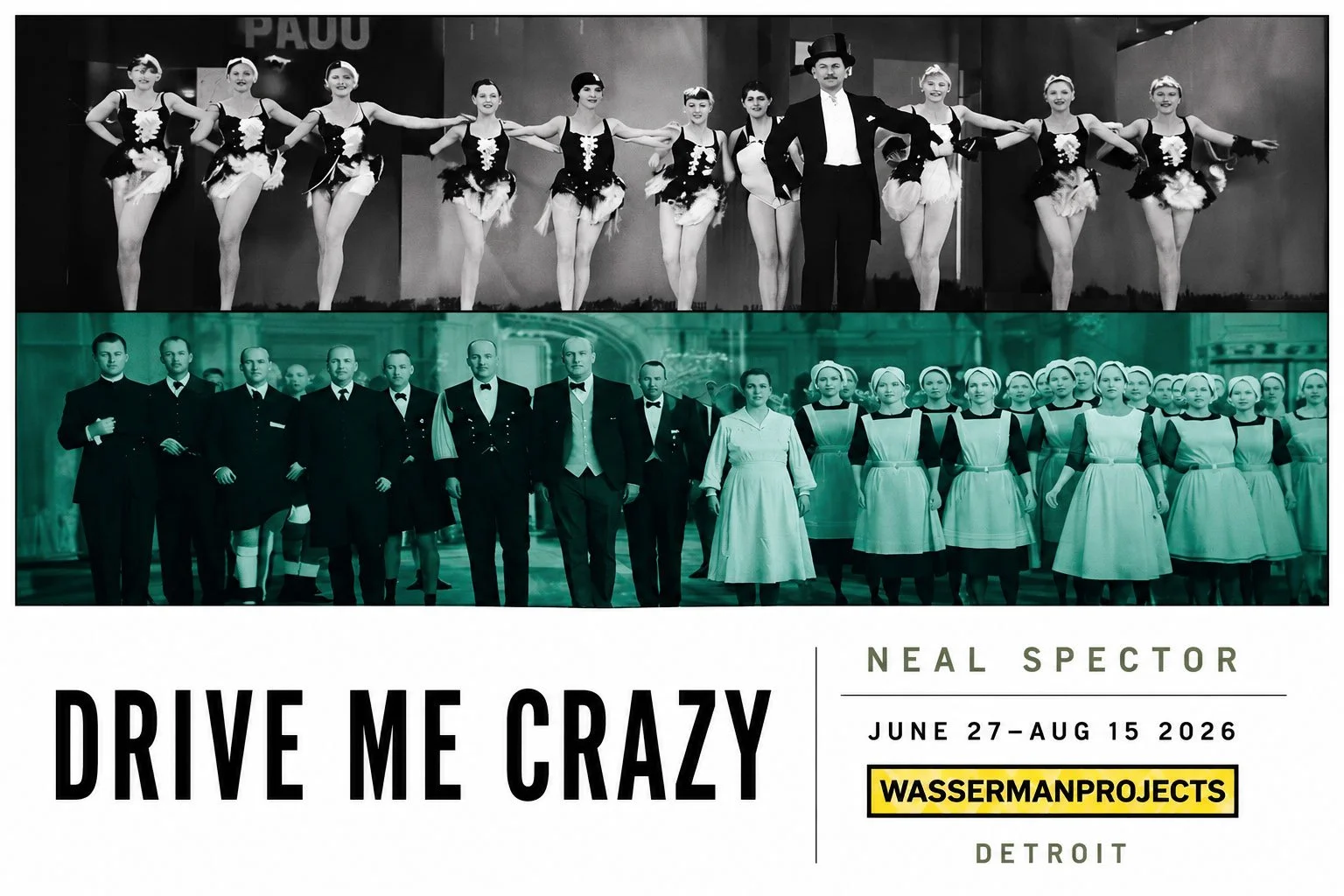 Drive Me Crazy exhibition postcard for Neal Spector at Wasserman Projects, June 27 to August 15, 2026