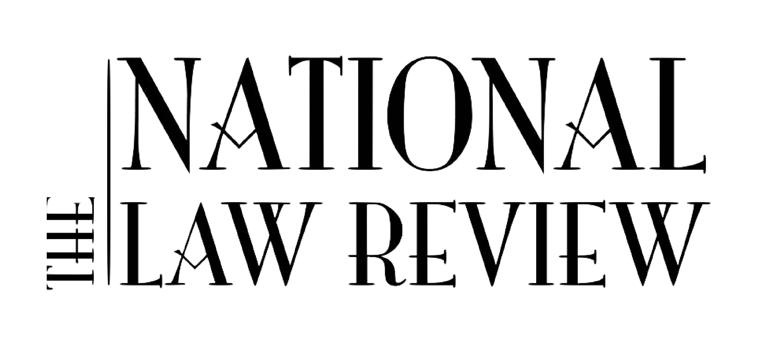 Text reading "The National Law Review" with a black background.