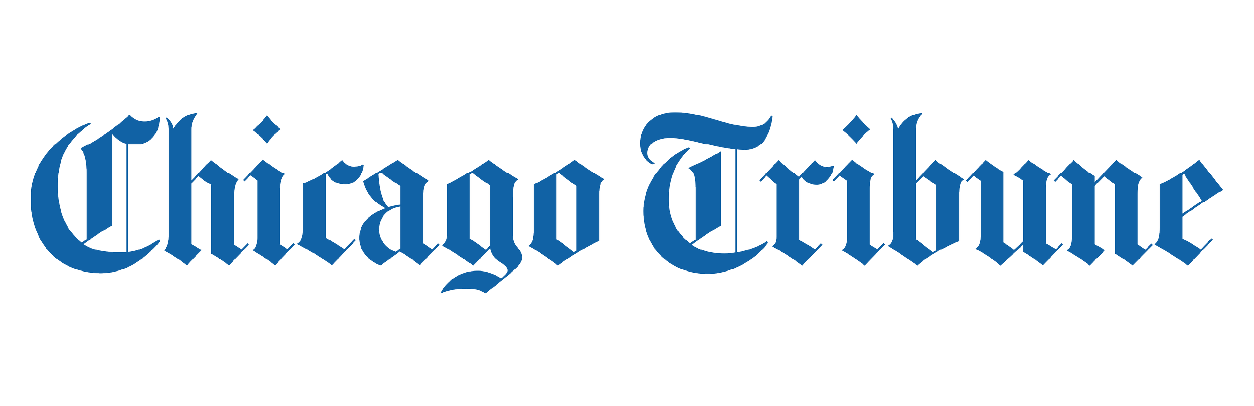 Chicago Tribune logo in black Gothic font.