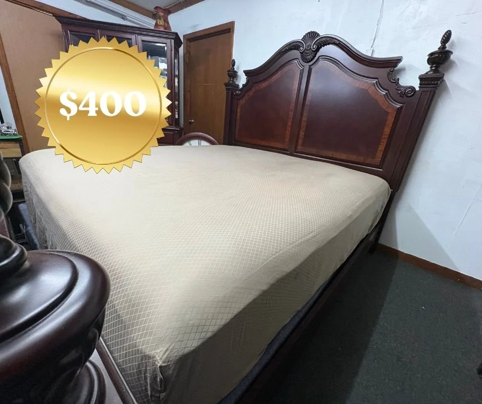 King Size Wooden Bed Frame - $400