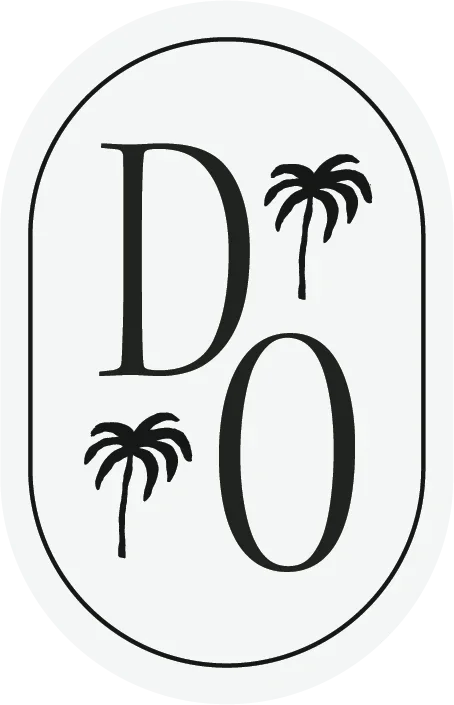 Diana Oates DO Logo in White and Black lettering