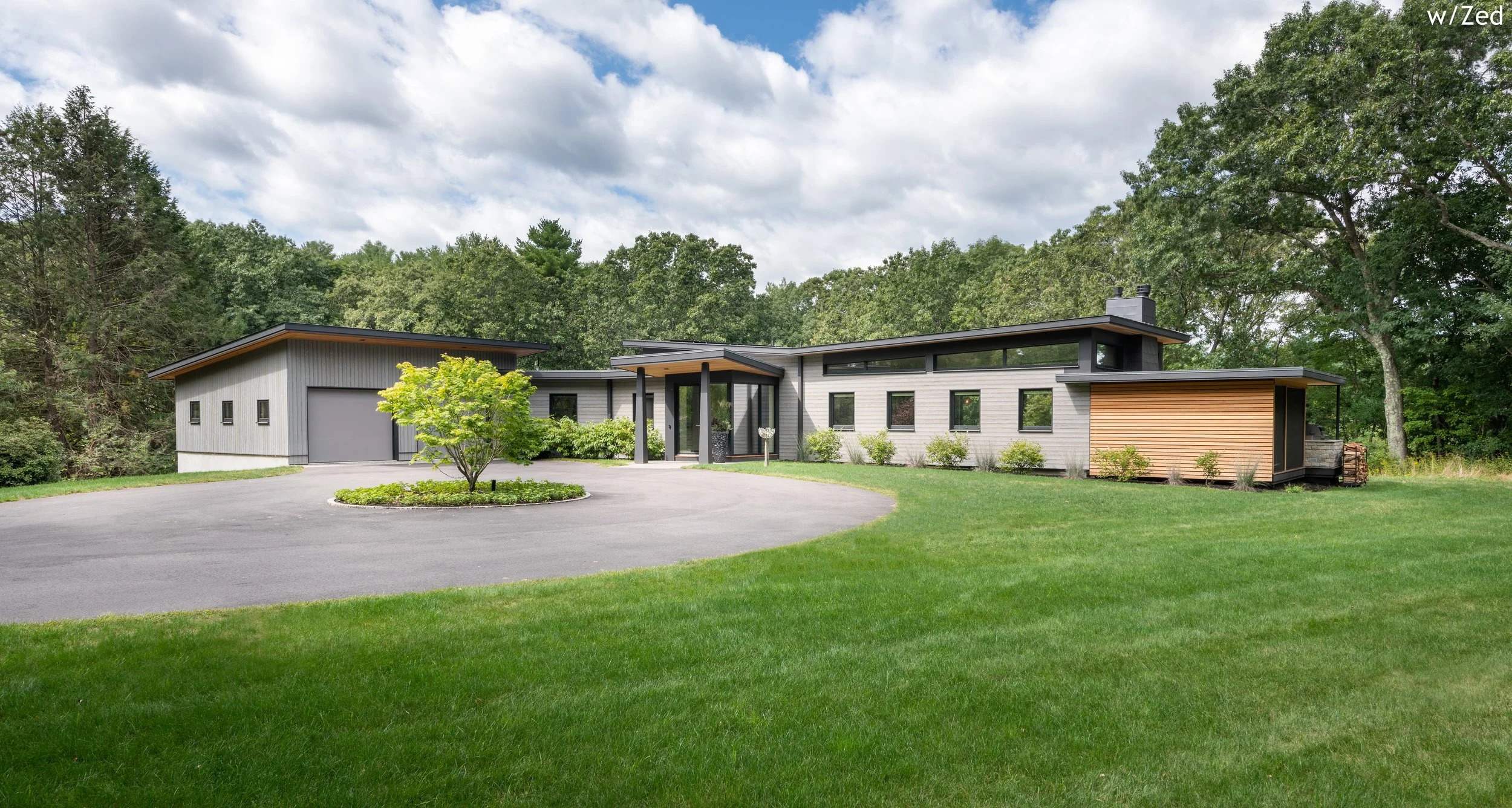 BBEASLEY ARCHITECTURE AND DESIGN - JAMES BEASLEY ARCHITECT - BaaD -midcentury modern - pastural architecture - screen porch - HUMAN ARCHITECTURE - fireplace - MAINE - NEW ENGLAND - CUSTOM architecture - modern -  zero energy design - New England Cont