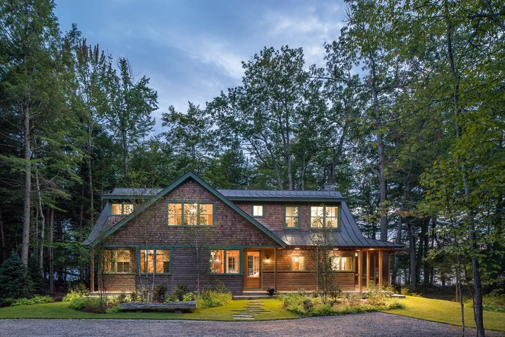 BEASLEY ARCHITECTURE AND DESIGN - JAMES BEASLEY ARCHITECT - BaaD - rural architecture - lake house- screen porch - HUMAN ARCHITECTURE - HOUSE IN wood -  house on a lake - MAINE - NEW ENGLAND - CUSTOM architecture - Maine Lake House