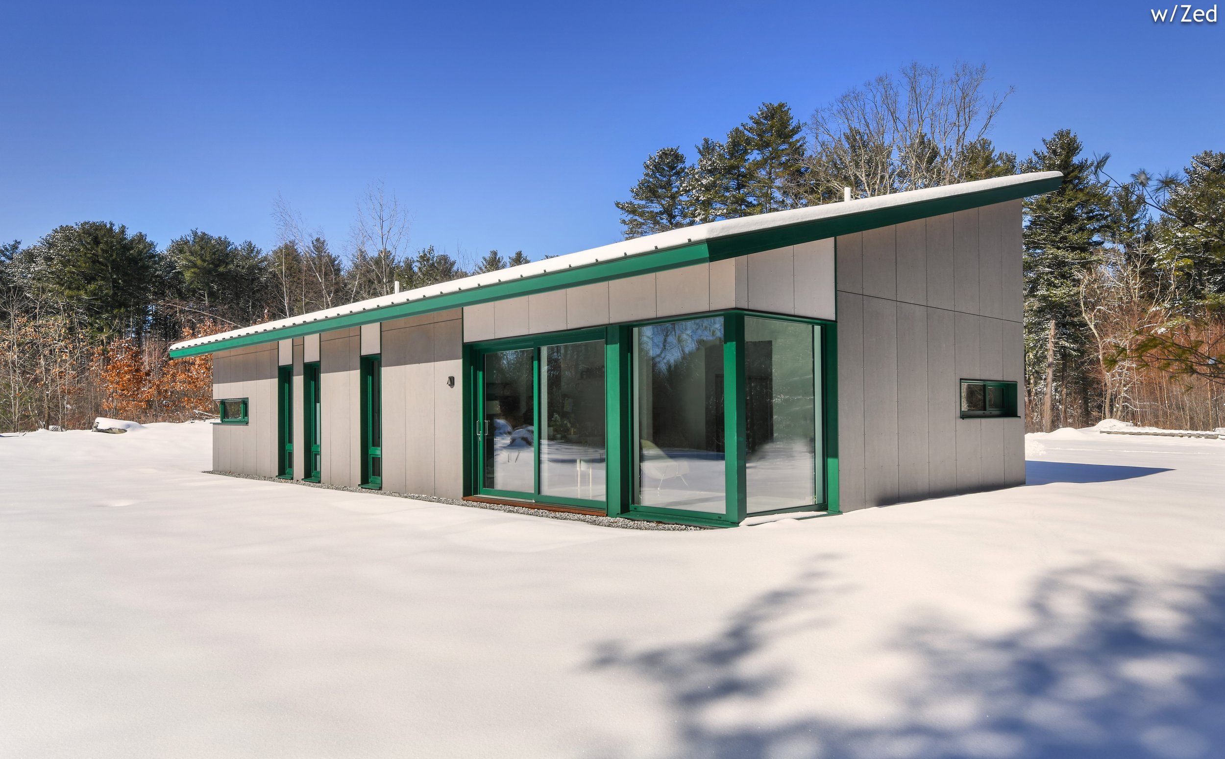 BEASLEY ARCHITECTURE AND DESIGN - BaaD - BEASLEY ARCHITECTURE AND DESIGN - JAMES BEASLEY ARCHITECT -midcentury modern - modern architecture -Corner glass - passive solar - passive house - Passivhaus - HUMAN ARCHITECTURE - New England - Maine -  off t